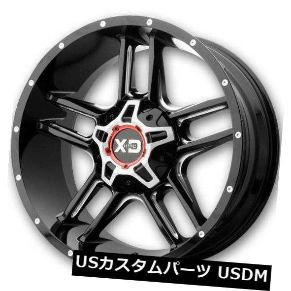 ホイール 4本セット 22x10 XD XD839クランプ5x5 / 5x5.5 -18ブラックミルドホイールリムセット（4）  22x10の通販は