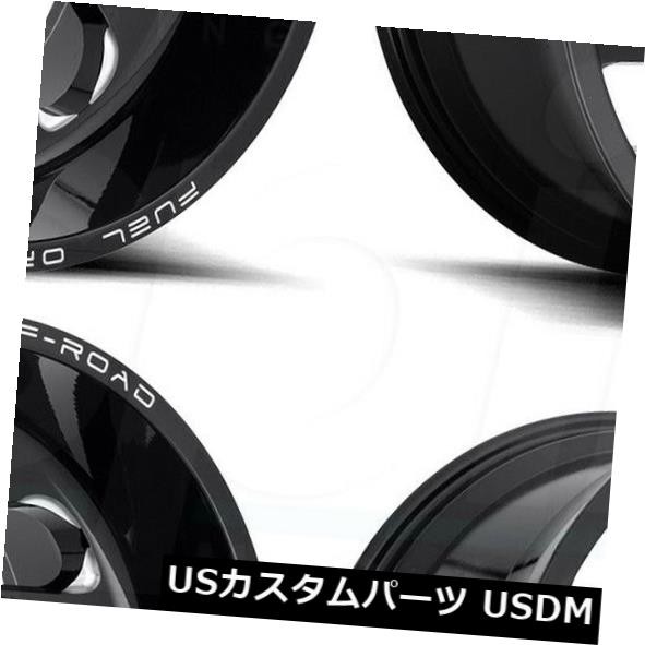 ホイール 4本セット 20x12 Fuel Vortex D637 8x6.5 / 8x165.1 -44ブラックミルドホイールリムセット（の通販は
