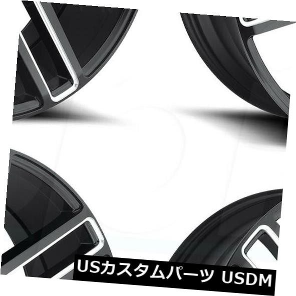 ホイール 4本セット 22x9ニッチエランM096 5x114.3 35ブラックミルドホイールリムセット（4）  22x9 Niche Elの通販は