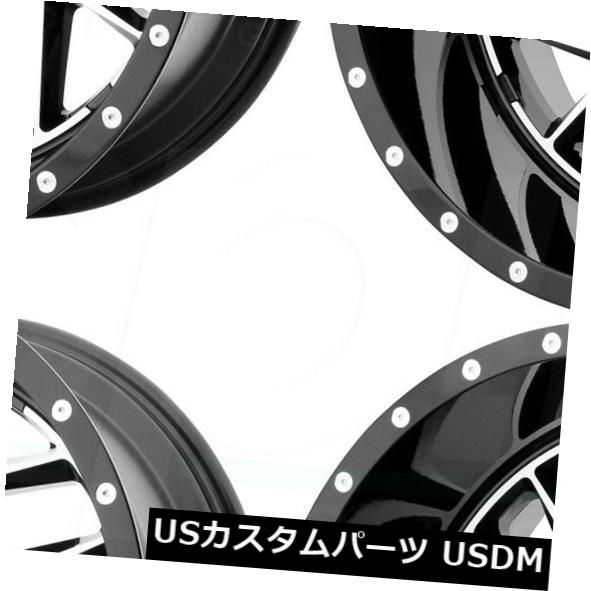 ホイール 4本セット 22x10 Moto Metal MO985 Breakout 5x5.5 / 5x139.7 -18ブラックマシンホ