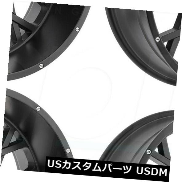 ホイール 4本セット 24x12 Vision 412ロッカー8x180 -51サテンブラックホイールリムセット（4） 24x12 Vis
