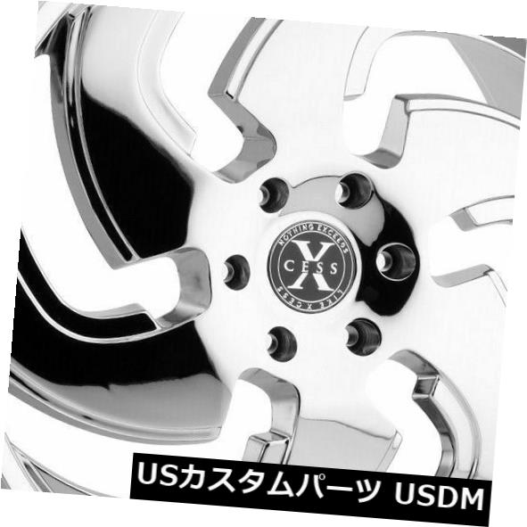 ホイール 4本セット 24x9.5 Xcess X03 6x5.5 / 6x139.7 24クロームホイールリムセット（4）  24x9.5