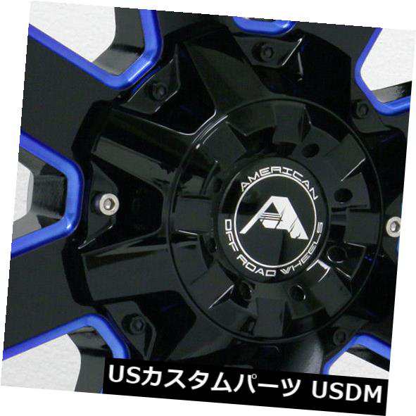 ホイール 4本セット 20x10アメリカンオフロードA108 6x135 / 6x5.5 -24ブラックミルドブルーホイールRiセット（4）の通販は 504,240円