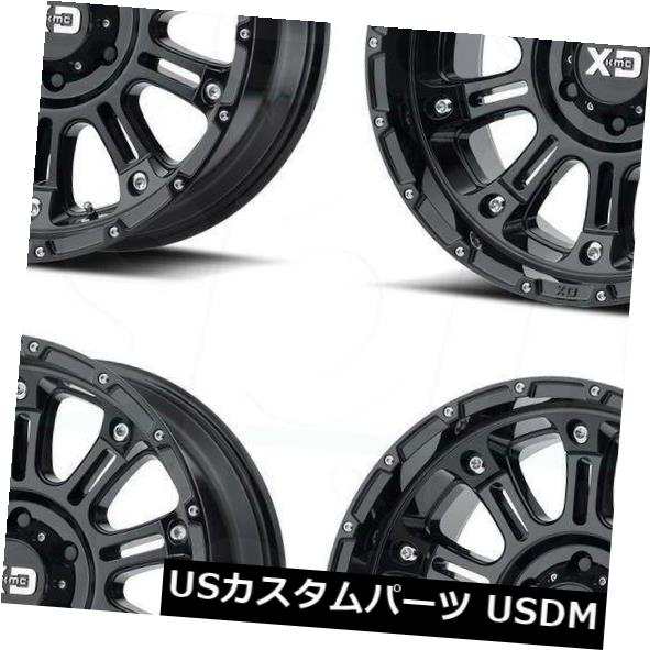 ホイール 4本セット 20x12 XD XD829ホス8x6.5 / 8x165.1 -44グロスブラックホイールリムセット（4）  20x