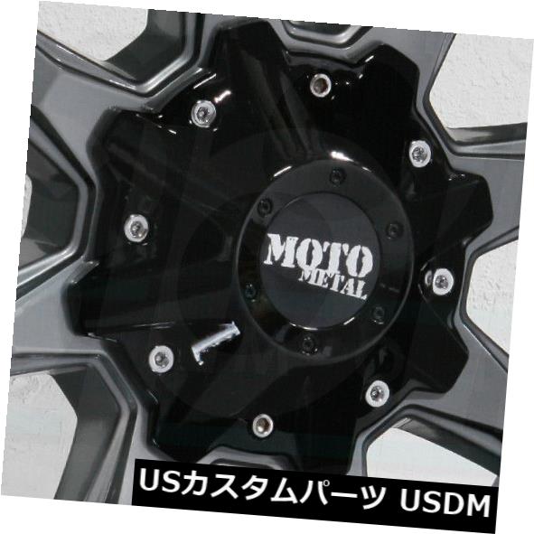 ホイール 4本セット 20x12 Moto Metal MO970 8x6.5 / 8x165.1 -44ガンメタルブラックホイールリムセッの通販は 500,280円
