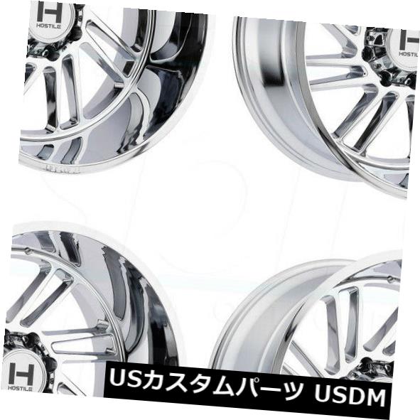 ホイール 4本セット 20x9敵対的なH110ストライカー8x180 12クロームホイールリムセット（4）  20x9 Hostile H1 233,442円