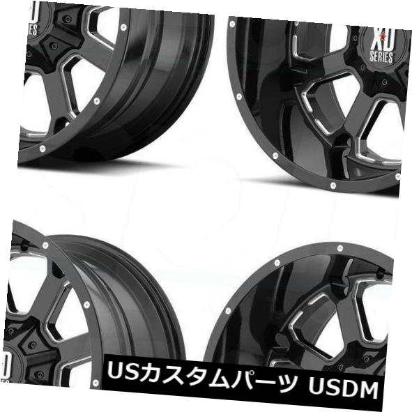ホイール 4本セット 20x9 XD XD825 Buck 25 5x5.5 / 5x150 0ブラックミルドホイールリムセット（4）  2の通販は