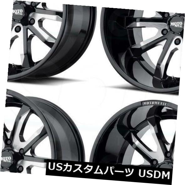 ホイール 4本セット 22x10 Moto Metal MO983ダガー6x5.5 / 6x139.7 -18ブラックミルドホイールリムセッの通販は 245,520円