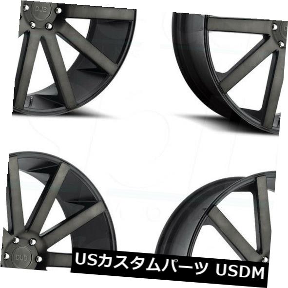 ホイール 4本セット 22x9.5 DUBショットカラーS121 6x135 30ブラックマシニングホイールリムセット（4）  22x9.5の通販は
