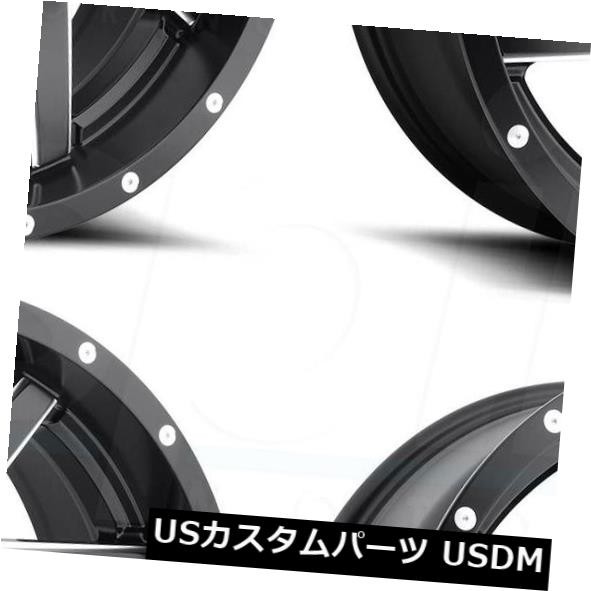ホイール 4本セット 20x10 Fuel Renegade D594 5x4.5 / 5x5 / 5x12  7 -18ブラックミルドホイの通販は 244,200円
