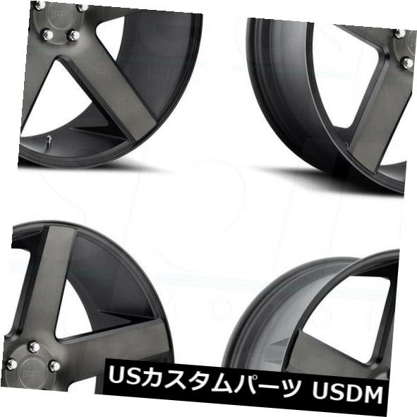 ホイール 4本セット 22x9.5 DUB Baller S116 5x115 13ブラックマシンドホイールリムセット（4）  22x9.5の通販は