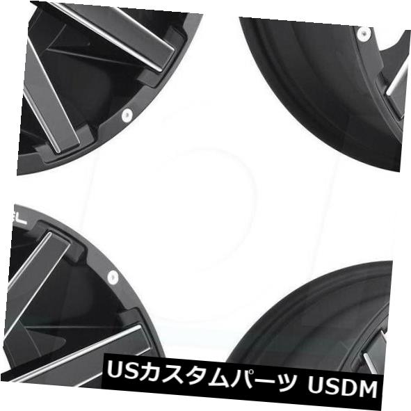 ホイール 4本セット 20x10フューエルコントラD616 5x4.5 / 5x5 / 5x12  7 -18マットブラックミルドホイールリの通販は