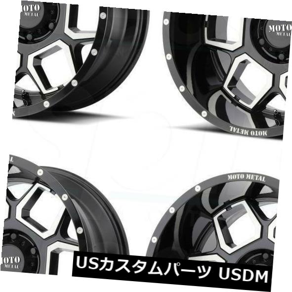 ホイール 4本セット 20x10 Moto Metal MO981スペード6x5.5 / 6x139.7 -24ブラックマシンホイールリムセの通販は 243,540円