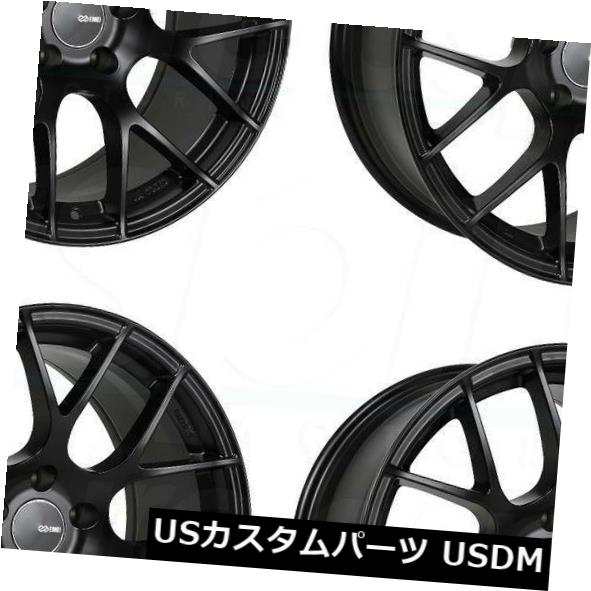 ホイール 4本セット 19x8.5 / 19x9.5 Enkei Raijin 5x120 38/35ブラックペイントホイールリムセット（4の通販は