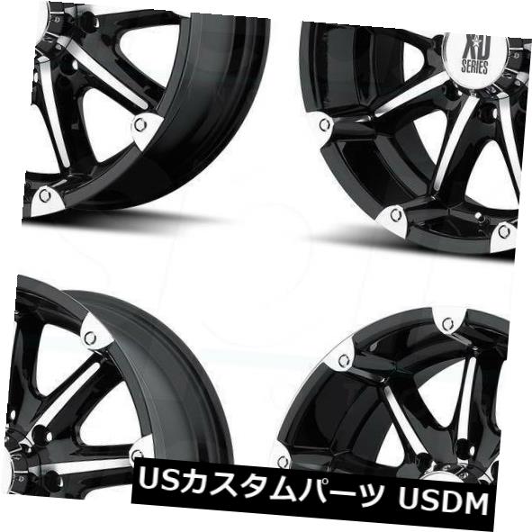 ホイール 4本セット 20x9 XD XD779バッドランズ8x6.5 / 8x165.1 -12ブラックマシンホイールリムセット（4）  の通販は