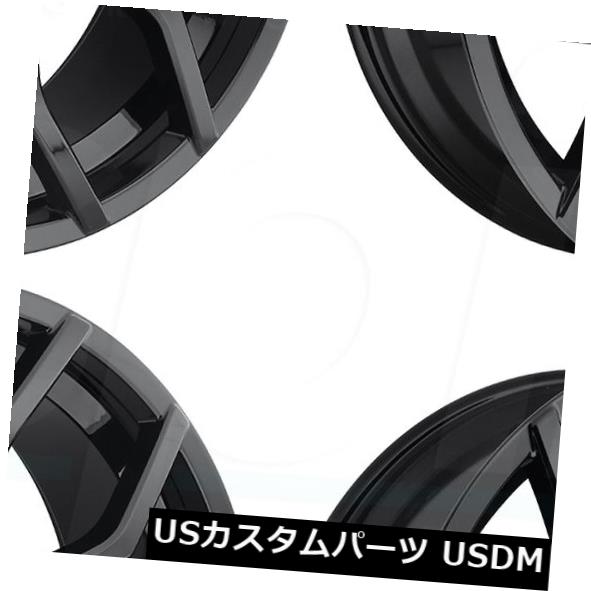 ホイール 4本セット 22x9.5 DUB Royalty S208 6x135 / 6x5.5 30グロスブラックホイールリムセット（4）の通販は