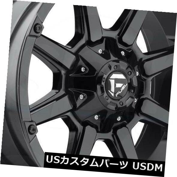 ホイール 4本セット 20x10フューエルカプラーD575 8x6.5 / 8x165.1 -12グロスブラックホイールリムセット（4）