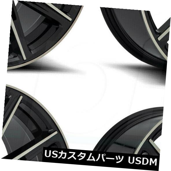 ホイール 4本セット 20x9 Niche Gemello M219 5x112 38ブラックティントホイールリムセット（4）  20x9
