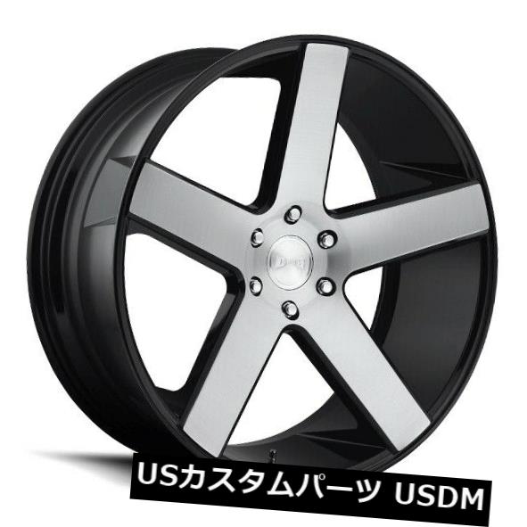 ホイール 4本セット 22x9.5 ET11ダブS217バラー5x127ブラックブラッシュリム（4個セット）  22x9.5 ET11 Du
