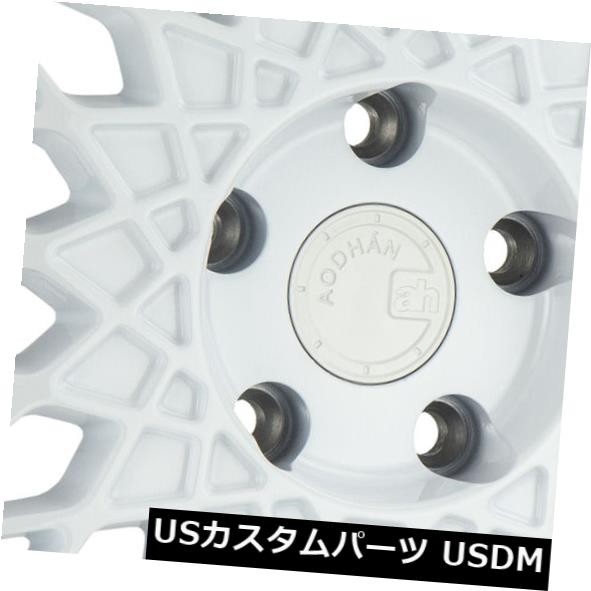 ホイール 4本セット 18x8.5 +35 Aodhan AH05 5x100ホワイト（ゴールドリベット）ホイール（4個セット）  18x8の通販は 331,320円