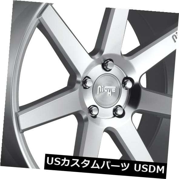 ホイール 4本セット  19x8.5 ET34 Niche M179 Verona 5x112 Silver &amp; Machined の通販は