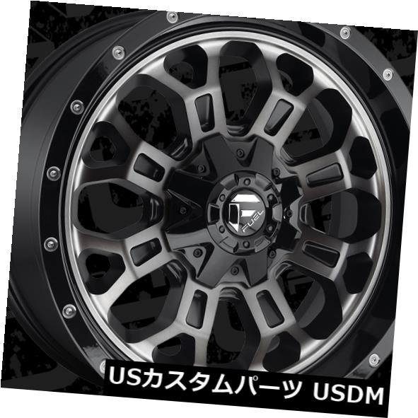 ホイール 4本セット 20x9 ET20 Fuel D561 Crush 6x135 / 6x139.7ブラック/機械加工DDTホイール（4の通販は