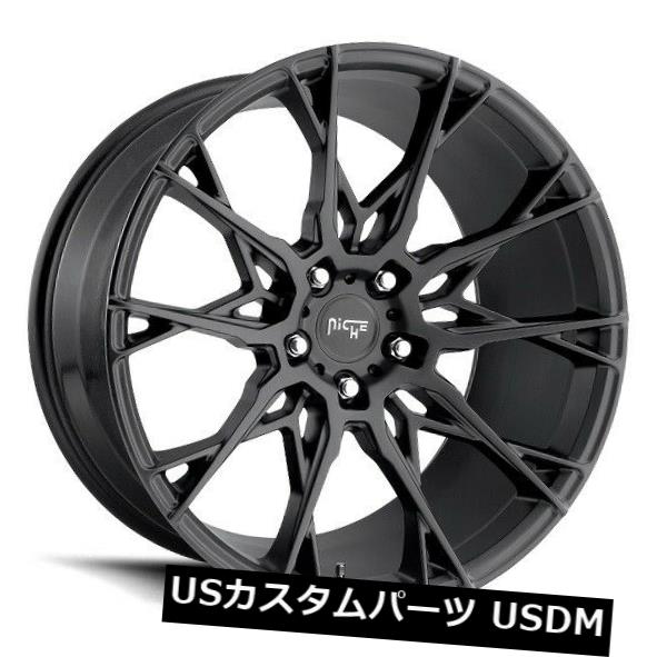 ホイール 4本セット 19x8.5 ET35ニッチM183スタッカート5x120マットブラックリム（4個セット）  19x8.5 ET35 の通販は