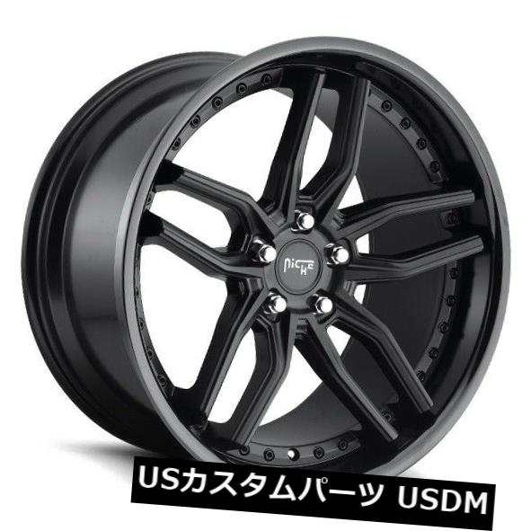 ホイール 4本セット 19x9.5 ET48 Niche M194 Methos 5x112マットブラックw /ブラックホイール（4個セットの通販は