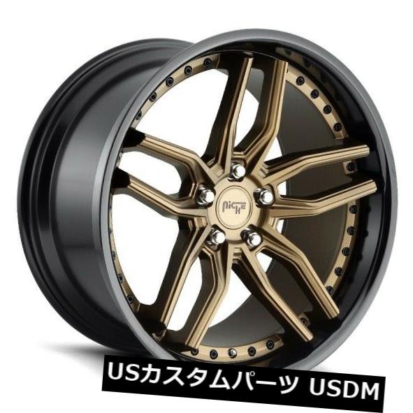 ホイール 4本セット 20x10.5 ET40ニッチM195メトス5x112ブロンズw /ブラックリップホイール（4個セット）  20x10の通販は