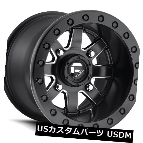 ホイール 4本セット 15x10 ET0 Fuel D928 Maverick Utv 4x136マットブラックリム（4個セット）  15x