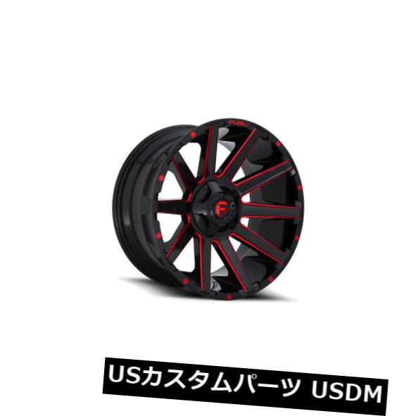 ホイール 4本セット 20x9 ET2 Fuel D643 Contra 6x135 / 6x139.7 Black w / Candy Rの通販は