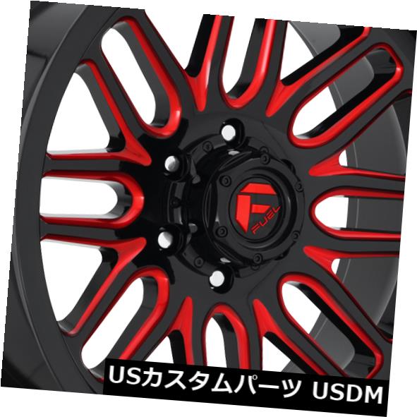 ホイール 4本セット 20x9 ET19 Fuel D663 Ignite 6x135 Black w / Candy Red Rims（4