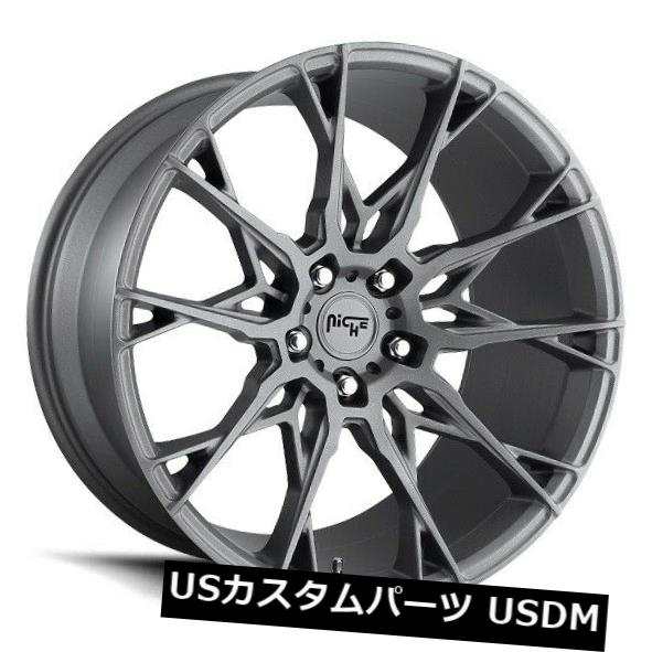 ホイール 4本セット 19x10 NICHE STACCATO M182 5x112 +50マットガンメタルリム（4個セット）  19x10の通販は