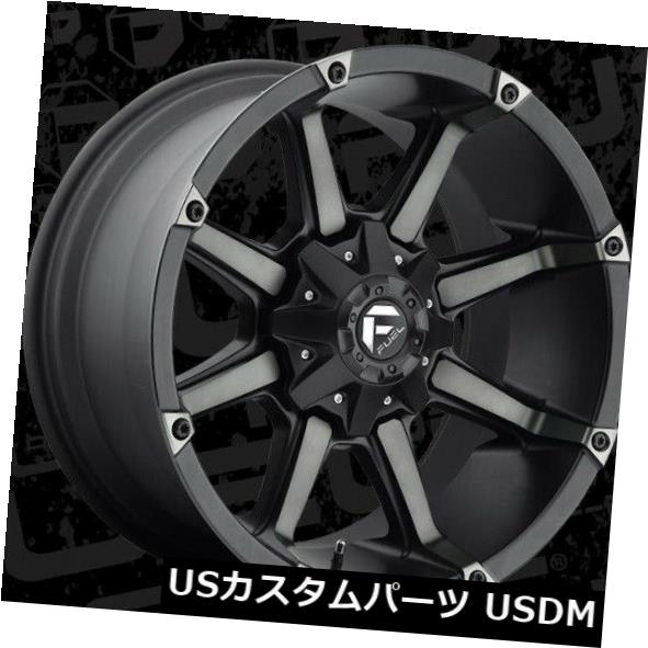 ホイール 4本セット 20x10フューエルカプラーD575 8x6.5 / 8x165.1 -12グロスブラックホイールリムセット（4）