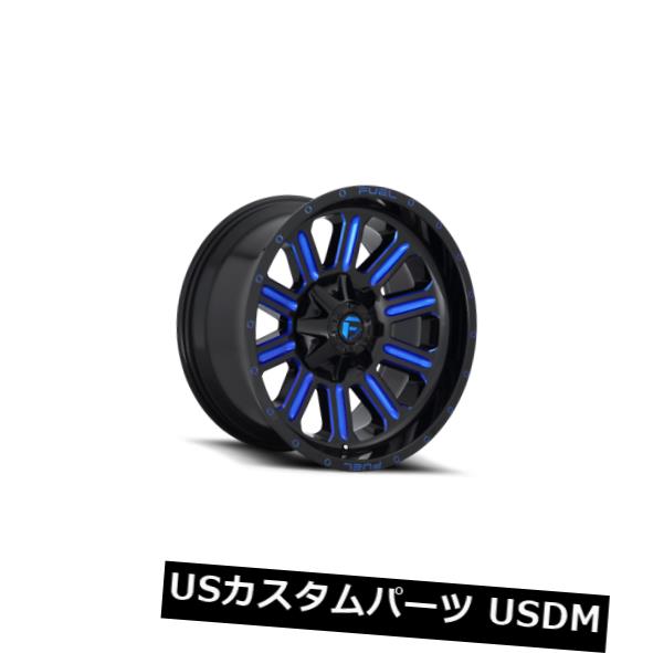 ホイール 4本セット 20x12 ET-44 Fuel D646 Hardline 8x180 Black w / Candy Blue Wの通販は 248,886円
