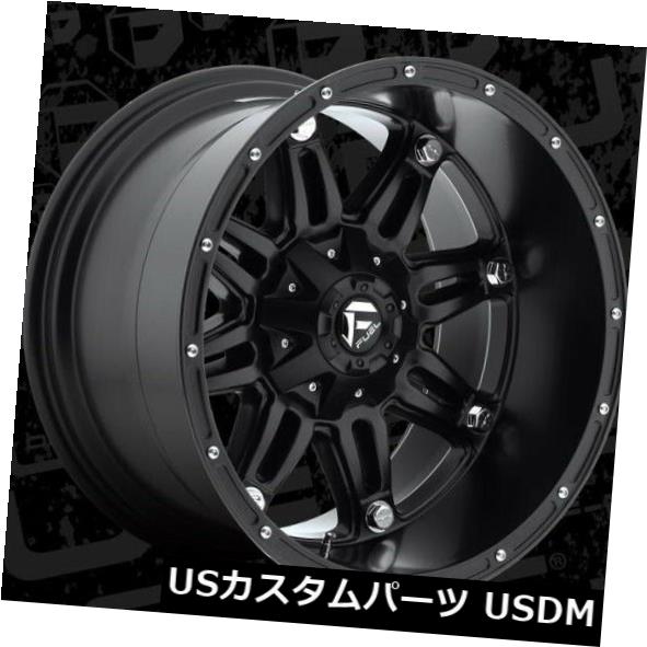 ホイール 4本セット 22x12 ET-44燃料D531人質8x165.1マットブラックリム（4個セット）  22x12 ET-44 Fue