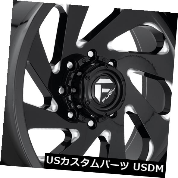 ホイール 4本セット 22x12 ET-44 Fuel D637 Vortex 8x170 Black Milled Wheels（4個セッの通販は 572,880円
