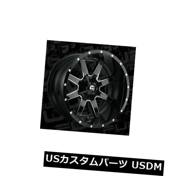 ホイール 4本セット 22x12 ET-44 Fuel D610 Maverick 8x165.1 Black Milled Rims（4個の通販は