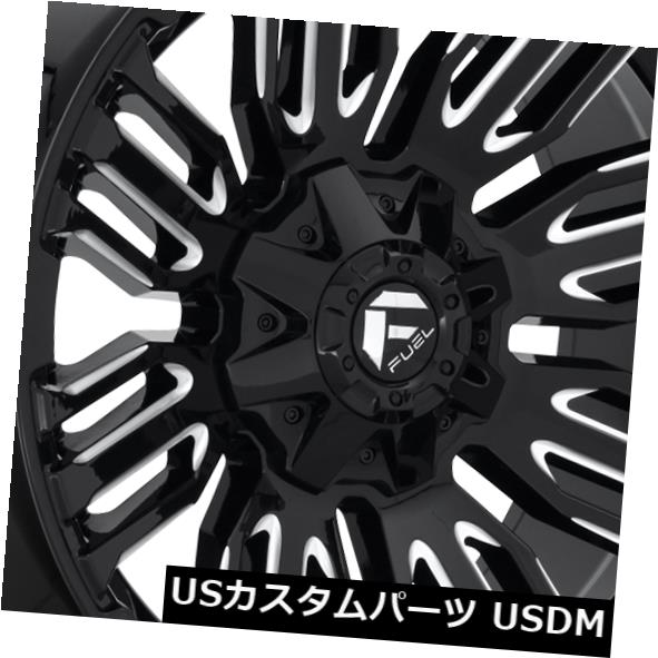 ホイール 4本セット 20x10 ET-18 Fuel D649 Schism 5x139.7 / 5x150 Black Milled Wの通販は