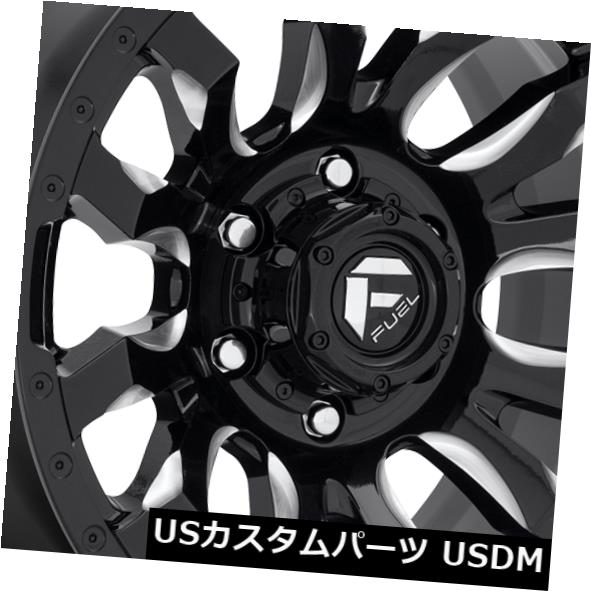 ホイール 4本セット 22x12 ET-44 Fuel D673 Blitz 8x165.1 Black Milled Rims（4個セットの通販は
