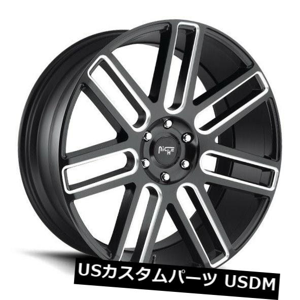 ホイール 4本セット 24x10 ET25 Niche M096 Elan 5x139.7ブラックミルドリム（4個セット）  24x10 Eの通販は