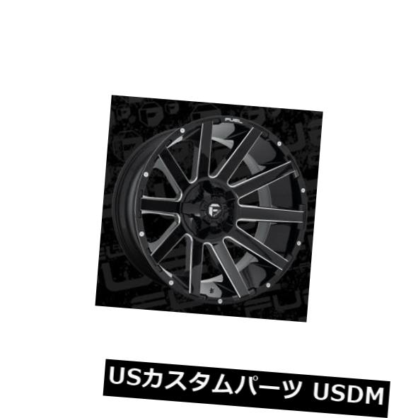 ホイール 4本セット 24x12 ET-44 Fuel D615 Contra 8x170 Black Milled Wheels（4個セッの通販は