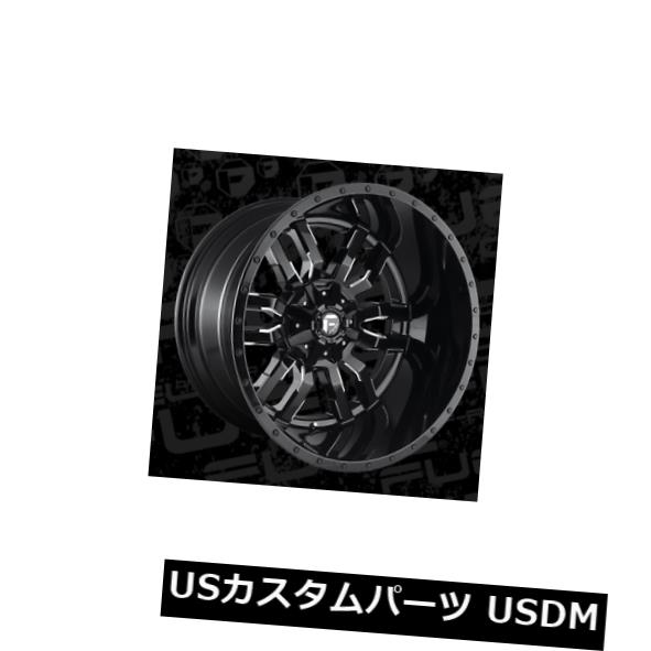 ホイール 4本セット 24x12 ET-44燃料D595スレッジ8x170ブラックミルドリム（4個セット）  24x12 ET-44 Fueの通販は