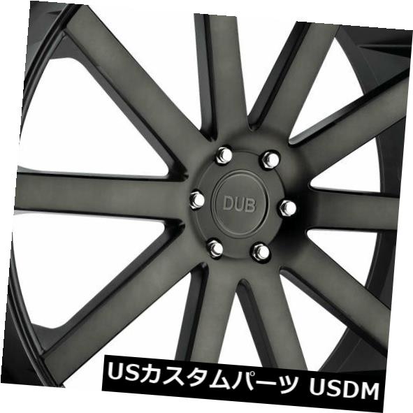 ホイール 4本セット 22x9.5 ET30ダブS121ショットカラー6x139.7ブラックマシニングリム（4個セット）  22x9.5 Eの通販は