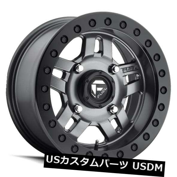 ホイール 4本セット 15x7 ET13 Fuel D918 Anza Utv 4x136 Matte Anthracite Rims（4個の通販は