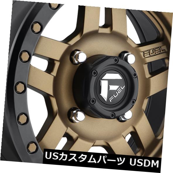 ホイール 4本セット 15x7 ET13燃料D583 Anza Utv 4x156ブロンズリム（4個セット） 15x7 ET13 Fuelの通販は