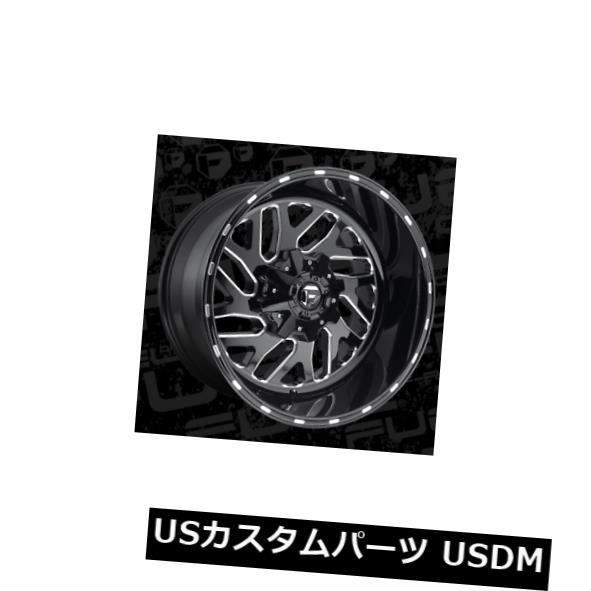 ホイール 4本セット 22x12 ET-43燃料D581 Triton 5x114.3 / 5x127ブラックミルドリム（4個セット） 2の通販は