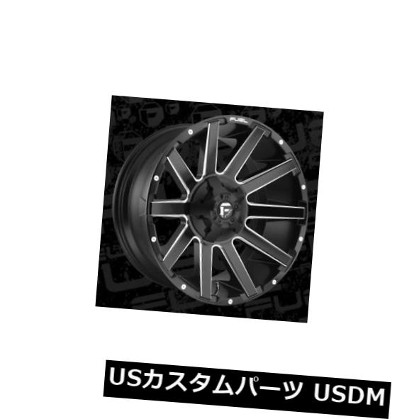 ホイール 4本セット 22x12 ET-44 Fuel D616 Contra 5x114.3 / 5x127 Black Milled Wの通販は