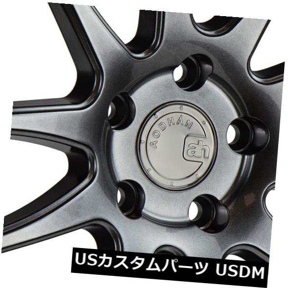 ホイール 4本セット 18x8.5F / 18x9.5  R | + 35F / 30R Aodhan Ds02 5x114.3 Hyperの通販は