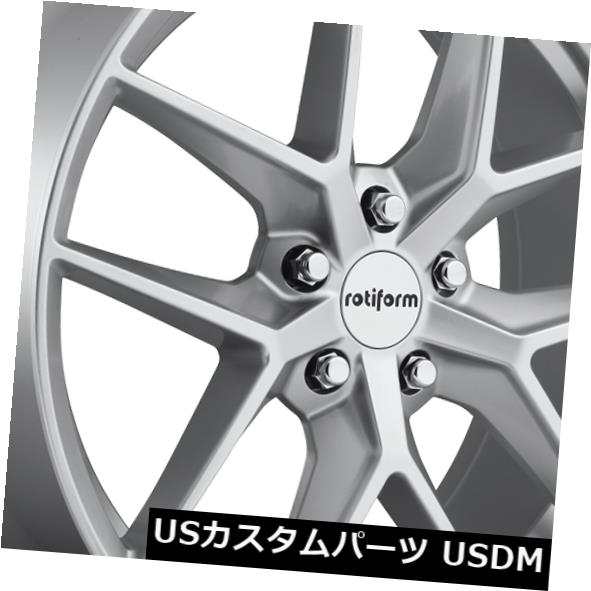 ホイール 4本セット 19x8.5 ET45 Rotiform R133 Flg 5x112シルバーリム（4個セット）  19x8.5 ETの通販は